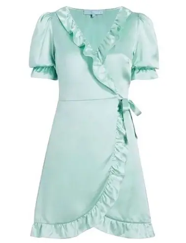 Hill House  The Nima Dress 100% Silk Mint Wrap Mini Dress | U.S. Woman’s XSmall