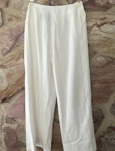 Commense Pleated High Waist Wide Leg Pants size M White Size M