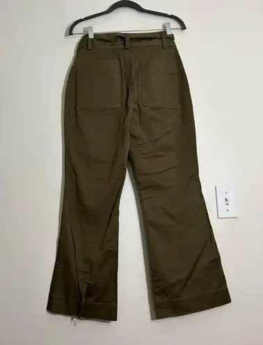 NWOT Green Color Block Wide Bootcut Pants