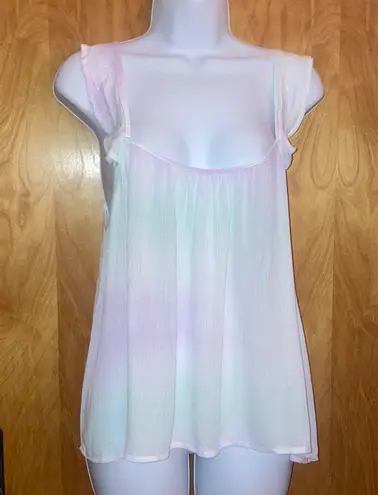 Dear John Light Pastel Purple and Light Blue Tie-dye Tank Top Size Small NWT