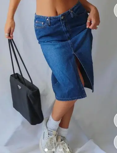 Paris Blues Jean MIDI Skirt