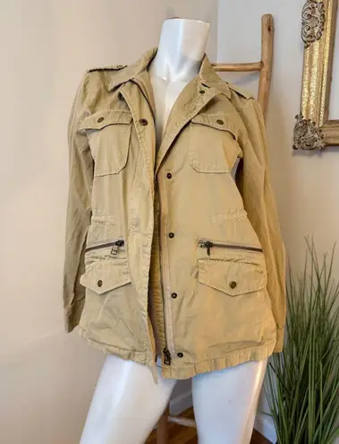 Lily Aldridge For Velvet Graham & Spencer Women's Tan Lightweight Army Jacket S