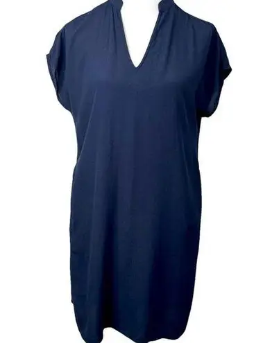 Madewell  Navy Cap Sleeves Shift V Neckline Short Sleeve Dress Size XS