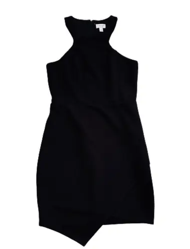 Bisou Bisou  Dress Black Sleeveless Asymmetrical Envelope Hem LBD Dress Size 10