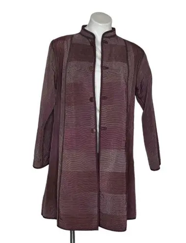 REVERSIBLE Coat Lightweight Nehru Collar Maroon Wine Color LAGENLOOK Fits M