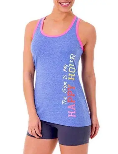 Athletic Works  Top Women’s X-Small Tank Shirt Racerback GYM is my HAPPY HOUR