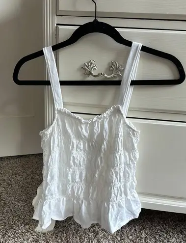 Universal Threads White Ruffle Tank 