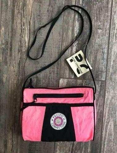 Vintage Pacific Connections 80s beachy surfer neon purse crossbody bag Pink
