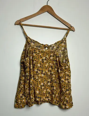 Modcloth |Yellow Floral Print Spaghetti Strap Tank sz 1x