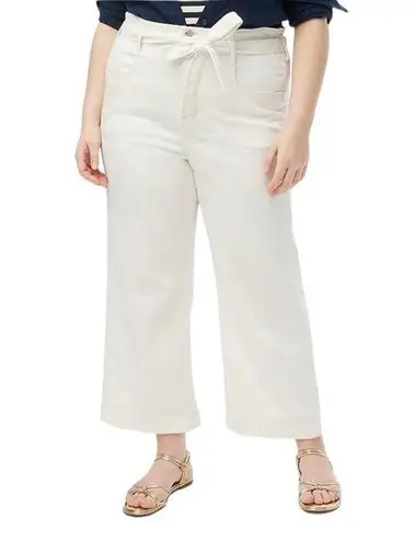 J.Crew  White Paper Bag Jean Belted Womens Size 31 High Waist Cropped