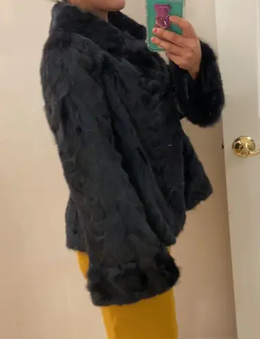 Resume mink coat. S Black