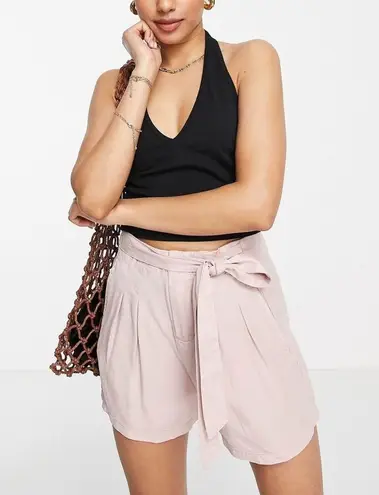 ASOS Petite Vera Moda XXSP Tie Waist Pink Shorts