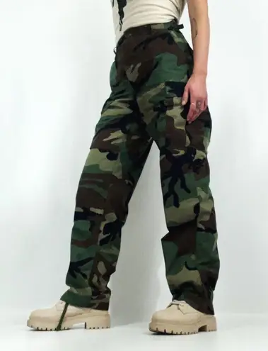 Y2K Women’s Cargo Hot Weather Combat Trousers in Woodland Camo Small Regular