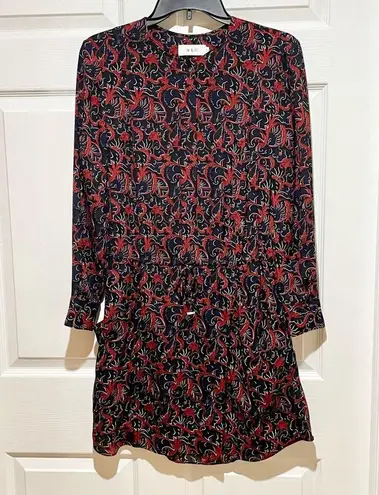 ALC Frank A.L.C. Sullivan Silk Floral Tie Waist Dress Size 2