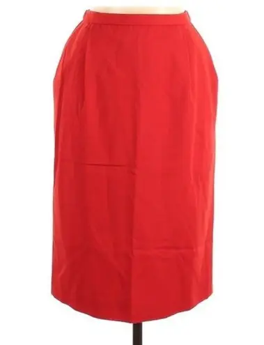 Pendleton Vintage Pencil Skirt Size 6 Red High Waist Knee Length Career