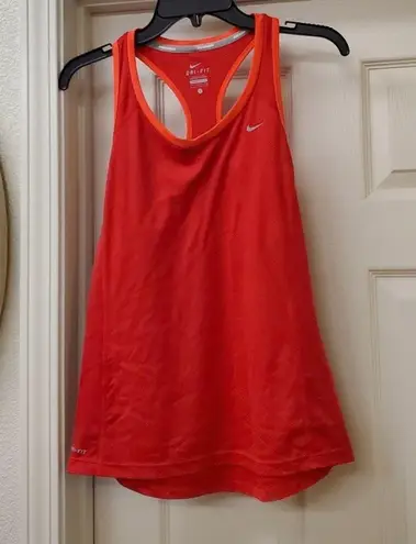 Nike Dri-Fit Running Run Singlet Tank Top Red Size Small.