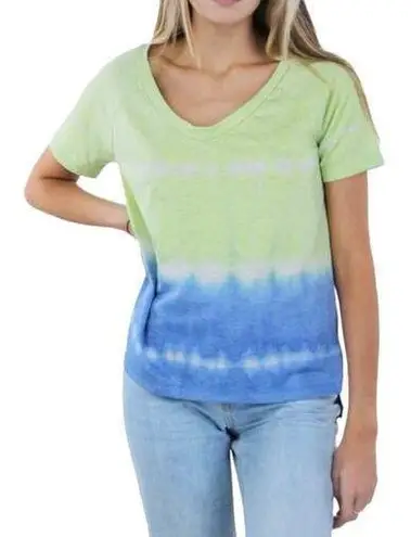 Maroni NWOT Women’s Lime And Blue Tie Dye VNeck Oversized Tee SM Green