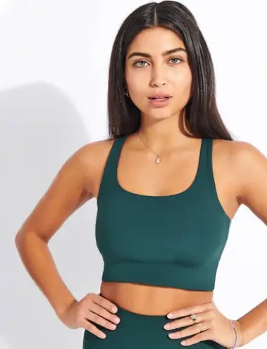Girlfriend Collective Paloma Longline Racerback Emerald Sports Bra Size XS