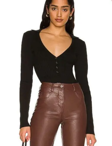 Bardot Collar Bodysuit in Black Sz XS NWT