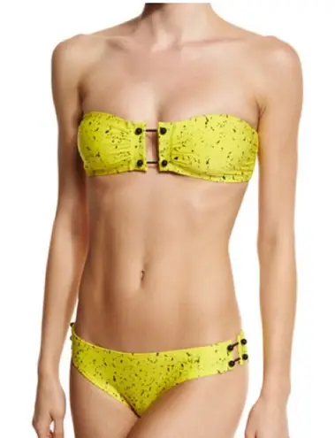 Proenza Schouler Splatter Print Barbell Swim Set Yellow- Size XS