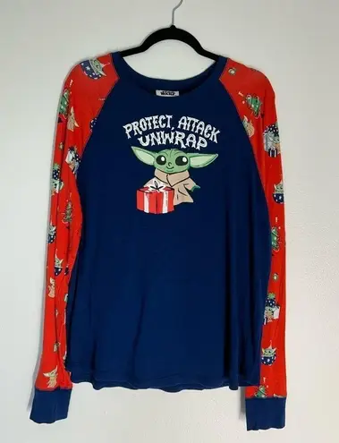 Munki Munki Star Wars Yoda 2pc Pajama Set XL Christmas Top and Bottoms Soft