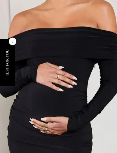 NWT CLUB L LONDON KayleeBlack Ruched Strapless Long