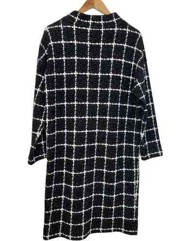 Akris Punto NEW Windowpane Long Sleeve Mock Turtleneck Sheath Sweater Dress