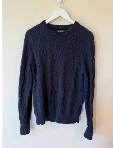 J.Crew  Mercantile Long Sleeve Cable Knit Pullover Sweater Blue Women's Medium