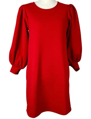 Free Assembly Red Balloon Sleeve Women’s Dress Size XS