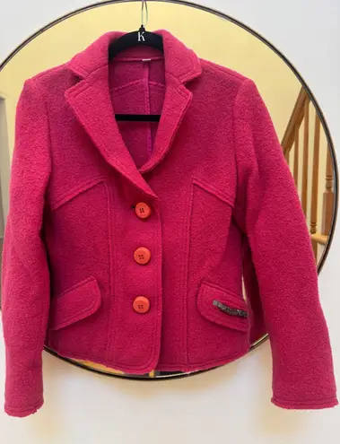 Moschino Women's Jeans Size 8 Donna Pink Wool Jacket