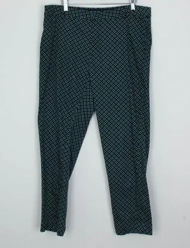 Brooks Brothers Womens Natalie Fit Ankle Pants Size 12 Blue Career Office Work