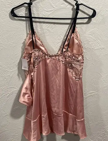 NWT Auden Silky Babydoll Pink Nightie With Thong Size S