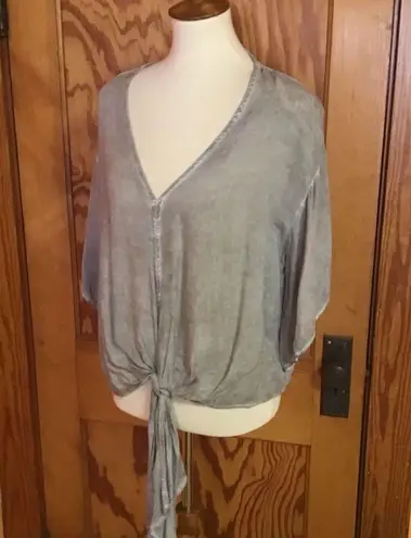 Entro Slouchy boho beachy v neck top