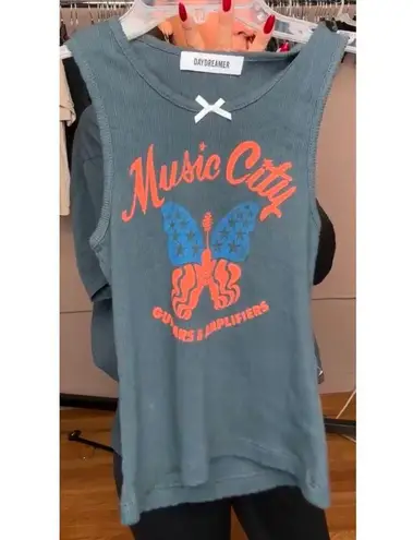 Daydreamer Music City Pointelle Tank Size S New w/o Tag MSRP $88 Sold Out Online