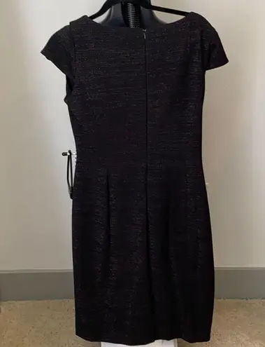 Tahari Like new glitter black sheath dress sz8