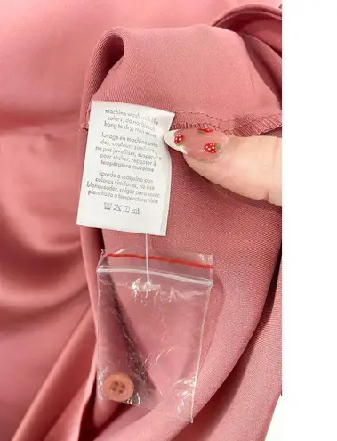 We Wore What NEW Pink Satin Mini Dress size 2 Puff Sleeve Barbie Princess Slip