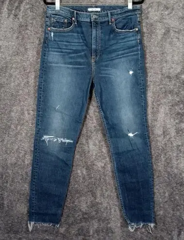 GRLFRND Kendal Distressed n Raw Hem women jeans color fox fire size 32