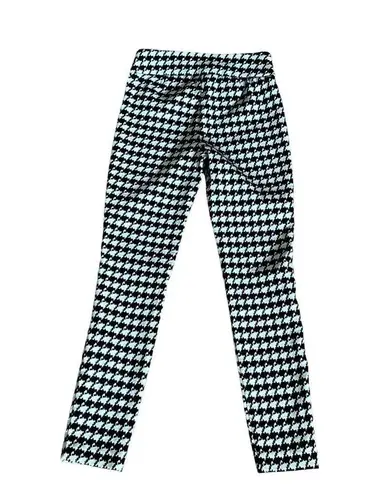 Bar III Bar lll Womens Black White Houndstooth Skinny Pants Ponte S