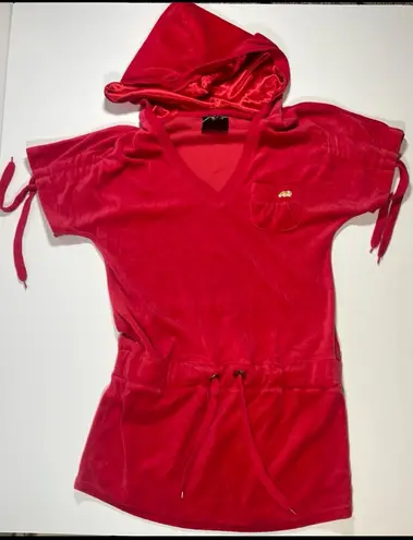 Ecko Red Velour Mini Dress