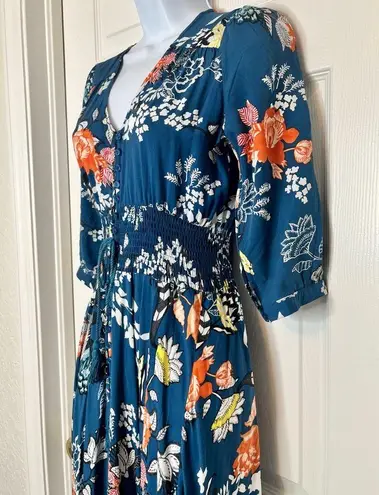 Jaase Boho Blue maxi floral dress