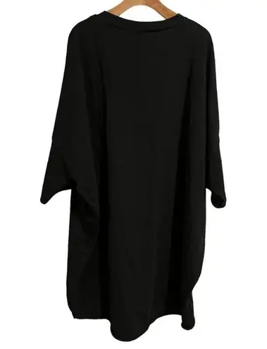 City Chic T Shirt Dress Women's Size XXL Black Flowy 1/2 Sleeve Casual Relaxed