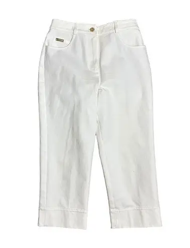 St. John Sport White High Waisted Cropped Pants Size 0