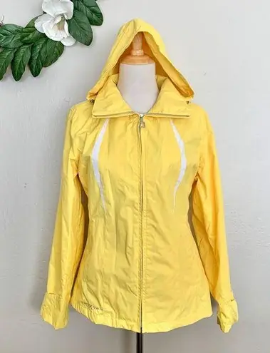 ZeroXposur Yellow Light Hooded Rain Jacket Size M
