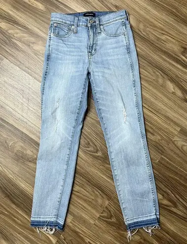J. Crew Size 23 Jeans Vintage Straight Eco in Light Destroyed Vintage Wash Blue