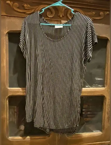 Star Vixen Black and White Striped Top Size L