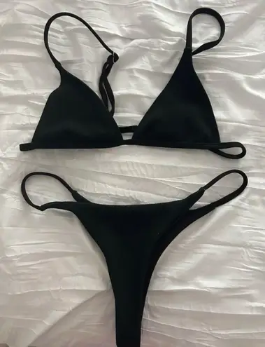 Amazon Black Ribbed Bikini