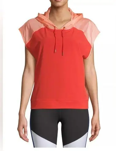 Avia Women’s Orange Colorblock Sleeveless Windbreaker, Medium