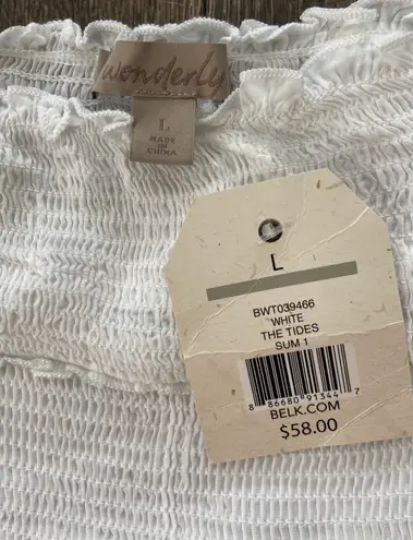 Wonderly White Ruffle Strap Top