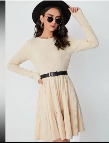Cream Sweater Dress Tan Size XS