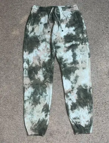 Talentless Tie Dye Collection Jogger Sweatpants 100% Cotton Green Camo Large